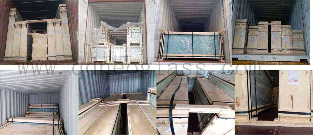 Container Fasten Of Laminated Glass