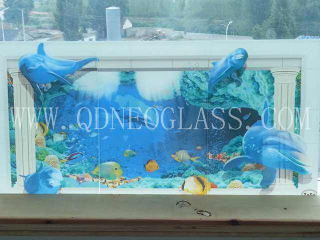Laminated Tempered Glass With Digital Printing Design-AS/NZS 2208: 1996, CE, ISO 9002
