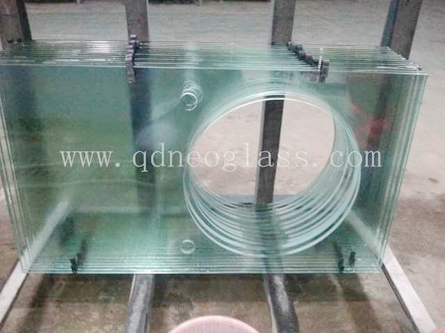 Tempered Countertop Glass with Big Round Hole